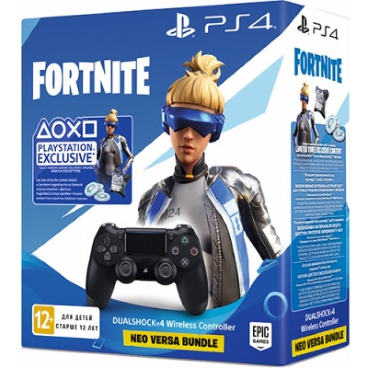 Dualshock 4 v2 Black + ваучер Fortnite