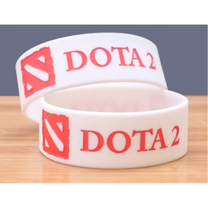 Браслет Dota 2 белый силикон