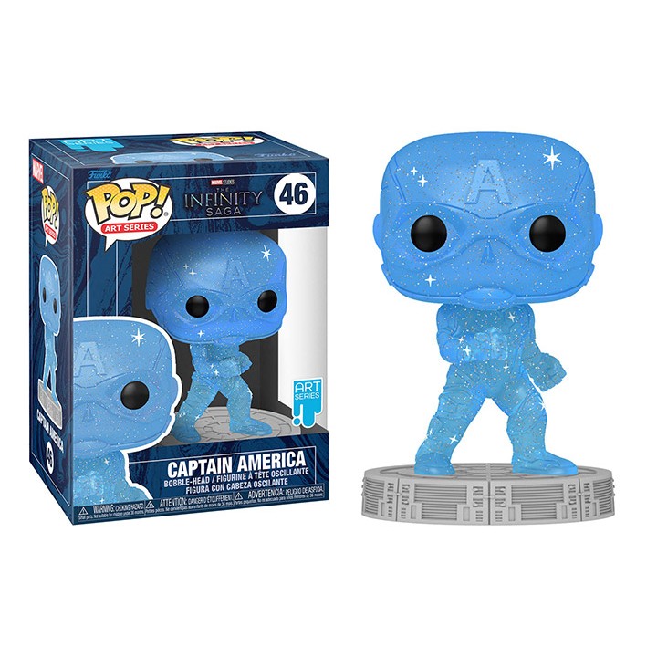 Фигурка Funko POP! Art Series Bobble Marvel Infinity Saga Captain America Blue