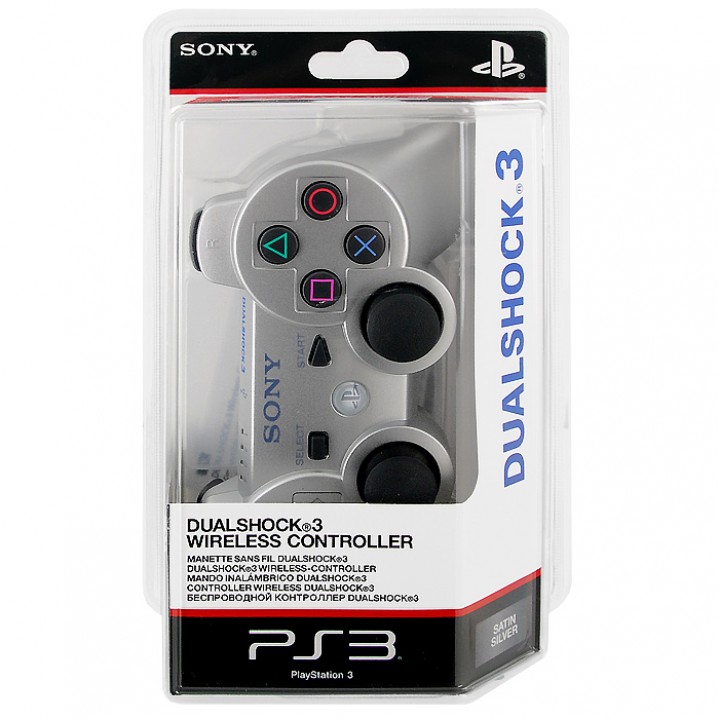 Джойстик игровой PS 3 Controller Wireless Dual Shock bluetooth silver