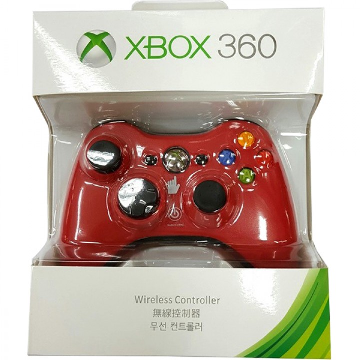 Геймпад для Xbox360 Беспроводной красный + батарейки